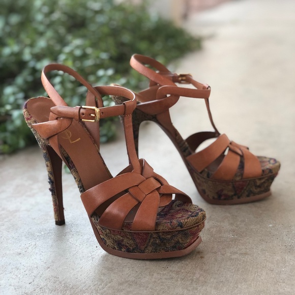 Yves Saint Laurent Shoes - YSL Tapestry Marrakech Tribute 105 Platform Sandal